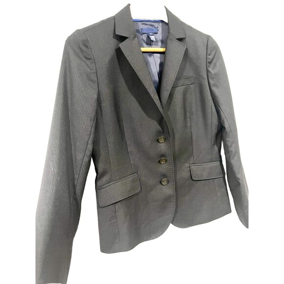 J. Crew Jacket Italian Wool blazer pinstripes career Businesses Office Women’s 8 - Picture 2 of 7